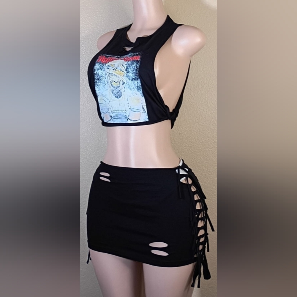 Iron Maiden Rolling Stones Custom Skirt Set - Picture 3 of 5